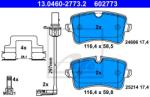 ATE set placute frana, frana disc ATE 13.0460-2773.2 (13.0460-2773.2)