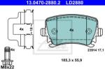 ATE set placute frana, frana disc ATE Ceramic 13.0470-2880.2 (13.0470-2880.2)