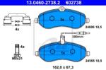 ATE set placute frana, frana disc ATE 13.0460-2738.2 (13.0460-2738.2)