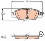 TRW set placute frana, frana disc TRW GDB2163 (GDB2163)