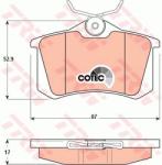 TRW set placute frana, frana disc TRW COTEC GDB1330 (GDB1330)