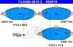 ATE set placute frana, frana disc ATE 13.0460-2610.2 (13.0460-2610.2)