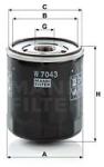 Mann-filter Filtru ulei MANN-FILTER W 7043 (W 7043) - automobilus