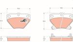 TRW set placute frana, frana disc TRW COTEC GDB3243 (GDB3243)