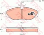 TRW set placute frana, frana disc TRW COTEC GDB1105 (GDB1105)