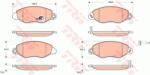TRW set placute frana, frana disc TRW COTEC GDB1461 (GDB1461)