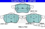 ATE set placute frana, frana disc ATE Ceramic 13.0470-7122.2 (13.0470-7122.2)