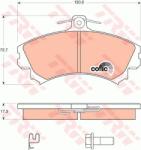 TRW set placute frana, frana disc TRW COTEC GDB1584 (GDB1584)