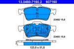 ATE set placute frana, frana disc ATE 13.0460-7160.2 (13.0460-7160.2)