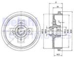 DELPHI Tambur frana DELPHI BF310 (BF310) - automobilus