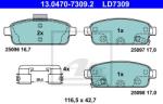 ATE set placute frana, frana disc ATE Ceramic 13.0470-7309.2 (13.0470-7309.2)