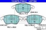 ATE set placute frana, frana disc ATE Ceramic 13.0470-7184.2 (13.0470-7184.2)