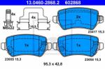ATE set placute frana, frana disc ATE 13.0460-2868.2 (13.0460-2868.2)