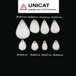  Pandantiv din Scolecit Picatura cu Gaura - 25-50 x 14-35 x 6-7 mm