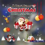 Iris Mikulás és rénszarvas mintás ablakdísz (173-01/-02)