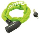 BikeFun CityChain 2 integrált fejű kulcsos láncos zár, 5 mm x 85 cm, zöld