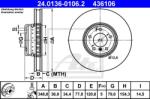 ATE Disc frana ATE 24.0136-0106.2 (24.0136-0106.2)
