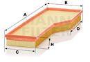 Mann-filter Filtru aer MANN-FILTER C 54 165 (C 54 165) - automobilus