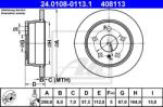 ATE Disc frana ATE 24.0108-0113.1 (24.0108-0113.1) - automobilus