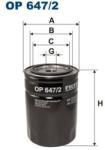 FILTRON Filtru ulei FILTRON OP 647/2 (OP 647/2) - automobilus