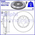 DELPHI Disc frana DELPHI BG3768 (BG3768) - automobilus