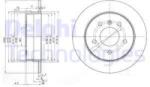 DELPHI Disc frana DELPHI BG3710 (BG3710) - automobilus