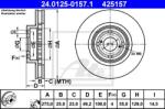 ATE Disc frana ATE 24.0125-0157.1 (24.0125-0157.1) - automobilus