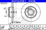 ATE Disc frana ATE 24.0112-0138.1 (24.0112-0138.1) - automobilus
