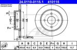 ATE Disc frana ATE 24.0110-0115.1 (24.0110-0115.1) - automobilus