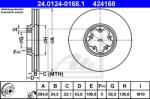 ATE Disc frana ATE 24.0124-0168.1 (24.0124-0168.1) - automobilus