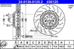ATE Disc frana ATE 24.0136-0125.2 (24.0136-0125.2)