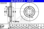 ATE Disc frana ATE 24.0118-0137.1 - automobilus