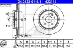 ATE Disc frana ATE 24.0123-0114.1 (24.0123-0114.1) - automobilus