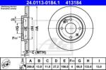ATE Disc frana ATE 24.0113-0184.1 (24.0113-0184.1) - automobilus