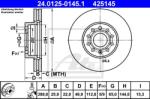 ATE Disc frana ATE 24.0125-0145.1 (24.0125-0145.1) - automobilus