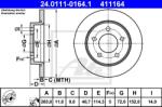 ATE Disc frana ATE 24.0111-0164.1 (24.0111-0164.1) - automobilus