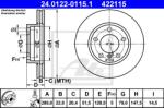 ATE Disc frana ATE 24.0122-0115.1 (24.0122-0115.1) - automobilus