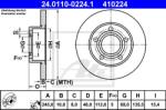 ATE Disc frana ATE 24.0110-0224.1 (24.0110-0224.1) - automobilus