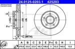 ATE Disc frana ATE 24.0125-0203.1 - automobilus