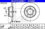 ATE Disc frana ATE 24.0110-0259.1 (24.0110-0259.1) - automobilus