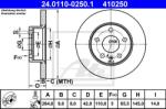 ATE Disc frana ATE 24.0110-0250.1 (24.0110-0250.1) - automobilus