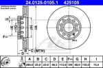 ATE Disc frana ATE 24.0125-0105.1 (24.0125-0105.1) - automobilus