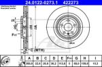 ATE Disc frana ATE 24.0122-0273.1 (24.0122-0273.1) - automobilus
