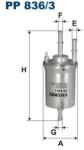 FILTRON filtru combustibil FILTRON PP 836/3 (PP 836/3) - automobilus