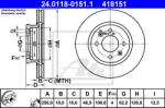 ATE Disc frana ATE 24.0118-0151.1 (24.0118-0151.1)
