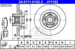 ATE Disc frana ATE 24.0111-0182.2 (24.0111-0182.2)