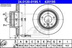 ATE Disc frana ATE 24.0120-0195.1 (24.0120-0195.1) - automobilus