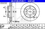 ATE Disc frana ATE 24.0126-0145.1 (24.0126-0145.1) - automobilus
