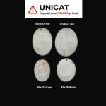  Pandantiv din Scolecit Oval cu Gaura - 45-57 x 32-45 x 7-8 mm