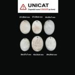  Pandantiv din Scolecit Oval cu Gaura - 37-43 x 29-33 x 6-7 mm